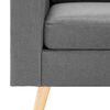 vidaXL Sofa Light grey 100% polyester, solid pine wood, rubberwood Medium