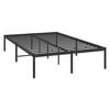 vidaXL Bed Frame Black Powder-Coated Steel Full Bed Frame Rectangular