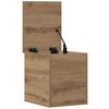 vidaXL Storage Box with Storage Artisan Oak 11.81 x 13.78 x 13.78 in
