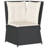 vidaXL Patio Lounge Set Black and Brown
