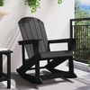 vidaXL Adirondack Rocking Chair Black 92 x 73.5 x 92 cm HDPE