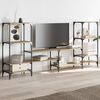 vidaXL TV Cabinet Sonoma Oak Engineered Wood, Powder-Coated Steel Large