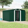 vidaXL Garden Shed Green Galvanized steel 101.2 x 117.3 x 70.1 in