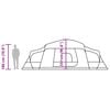 vidaXL Family Tent with Porch Dome 9-Person Blue Waterproof