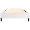 vidaXL Bed Frame White Faux leather, plywood, engineered wood Twin