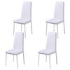 vidaXL Dining Table And Chair Set of 4 Black and White