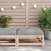 vidaXL Patio Footstool Grey Solid pine wood Medium Modular Footstool