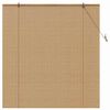 vidaXL Roller Blind with Curtains Manual Brown 59.06 x 62.99 in Bamboo