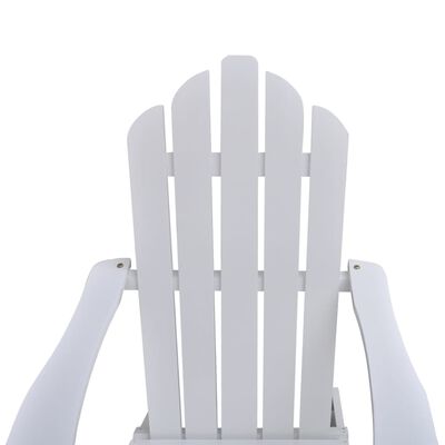 vidaXL Patio Chair with Ottoman Wood White