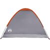 vidaXL Camping Tent Dome 2-Person Gray and Orange Waterproof