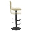 vidaXL Bar Stool Set of 2 Cream Velvet, Steel Standard Swivel