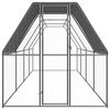 vidaXL Chicken Cage Silver Galvanized Steel Large Chicken Coop