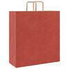 vidaXL Paper Bags 50 pcs with Handles Red 17.7x6.7x18.9"