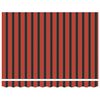 vidaXL Retractable Awning Orange and Brown
