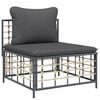vidaXL Garden Lounge Set Anthracite Poly Rattan Large Modular