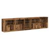vidaXL LED Sideboard Old Wood 111.42 x 14.57 x 26.38 in