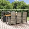 vidaXL Garden Dining Set Grey, Dark Grey PE Rattan Large