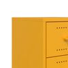 vidaXL Bedside Cabinet Set of 2 Mustard Yellow Cold-rolled steel Medium