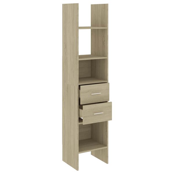 vidaXL Book Cabinet Sonoma oak Engineered wood Medium Book Cabinet