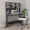 vidaXL Desk Grey Engineered wood Compact Desk Rectangular Modern