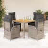 vidaXL Garden Dining Set Grey