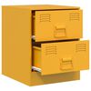 vidaXL Bedside Cabinet Yellow Steel 13.6 x 15.4 x 17.3 in