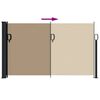 vidaXL Retractable Side Awning Taupe 100% polyester with PU coating Large