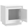 vidaXL Bedside Cabinet High gloss white Engineered wood Small