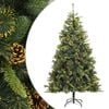 vidaXL Artificial Hinged Christmas Tree Green PVC 94.5 in
