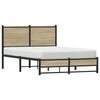 vidaXL Bed Frame Sonoma oak Steel, engineered wood Small Double