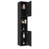 vidaXL Bathroom Furniture Set Black Engineered wood Medium