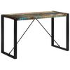 vidaXL Dining Table Multicolour Solid reclaimed wood, powder-coated steel