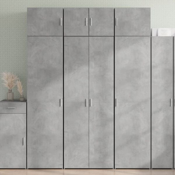 vidaXL Highboard Concrete Gray 27.6"x16.7"x72.8" Engineered Wood