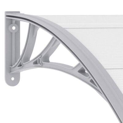 vidaXL Door Canopy Gray 78.7"x39.4" PC