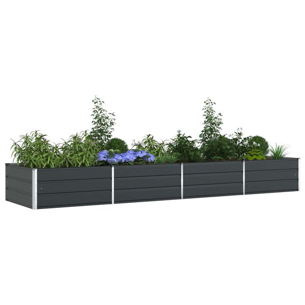 vidaXL Planter Anthracite 195 x 100 x 45 cm Galvanised Steel