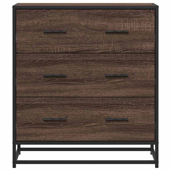 vidaXL Sideboard Brown Oak Engineered wood and metal Medium Sideboard