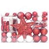 vidaXL Christmas Bauble Set Red, White Plastic Various Decorative Inlays