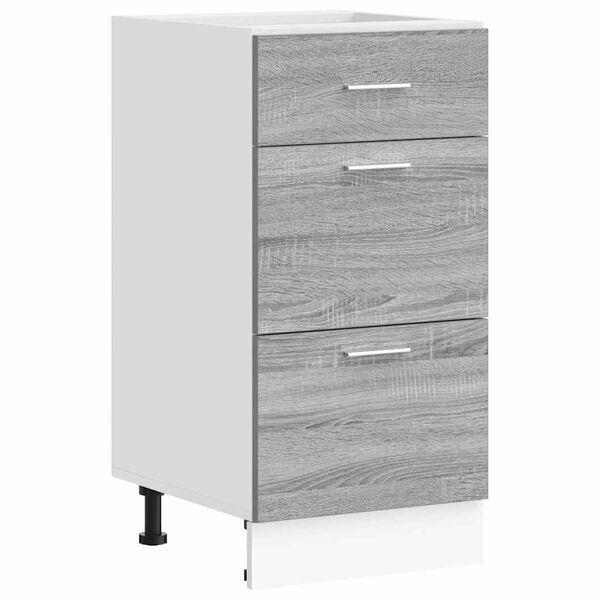 vidaXL Bottom Cabinet Grey Sonoma Engineered Wood 15.7x18.1x32.1 in