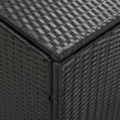 vidaXL Patio Storage Box Poly Rattan 70.9"x35.4"x27.6" Black