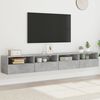 vidaXL TV Wall Cabinet Set of 2 Concrete Grey Engineered Wood Medium