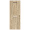 vidaXL Bathroom Furniture Set Sonoma oak, White Engineered wood, Ceramic