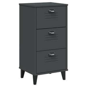 vidaXL Bedside Table Anthracite Grey Engineered Wood and Plastic Medium