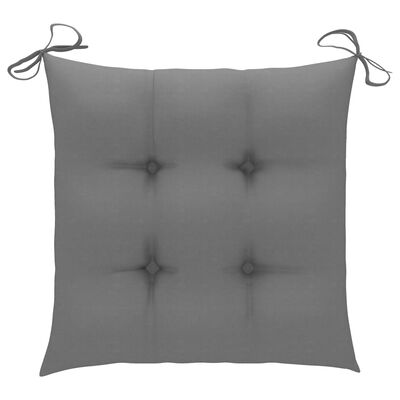 vidaXL Chair Cushions 6 pcs Gray 15.7"x15.7"x2.8" Fabric