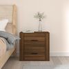 vidaXL Wall-mounted Bedside Cabinet Brown oak Engineered wood