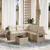 vidaXL Garden Sofa Set Beige, Cream white