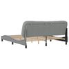 vidaXL Bed Frame without Mattress "Hvar" Light Gray 72"x83.9"Fabric