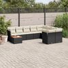 vidaXL Garden Sofa Set Black PE rattan Large Modular Garden Sofa Set