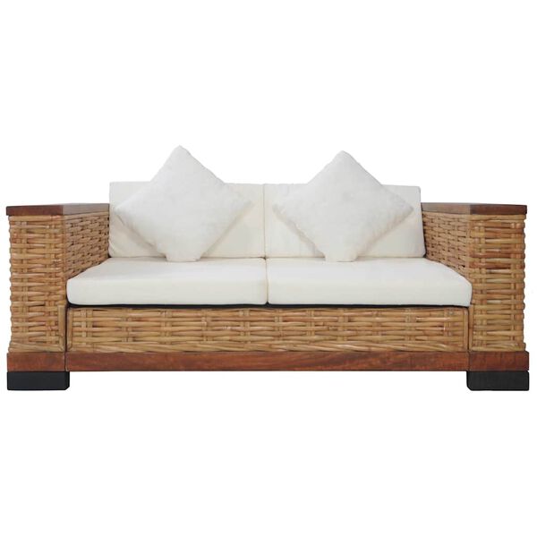 vidaXL Sofa Set Brown and Cream White