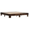 vidaXL Bed Frame Smoked Oak Engineered wood, Metal Double Durable