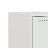 vidaXL Bedside Cabinet White Steel Medium Bedside Cabinet Rectangular